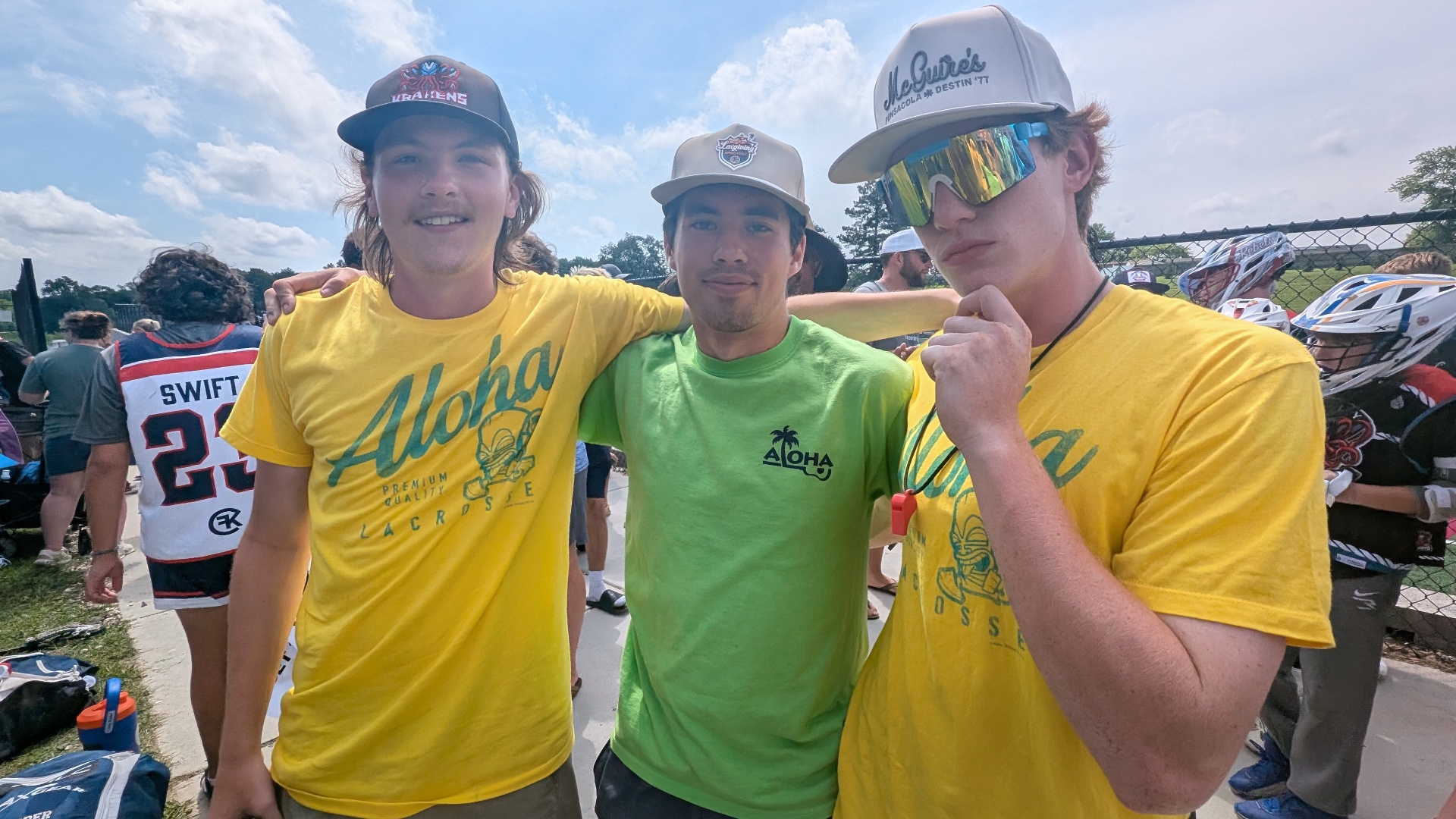 Krakens teammates together at a lacrosse tournament